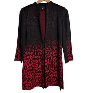 Ming Wang Red Black Women Jacket Size XS Bushberry Brand New With Tags